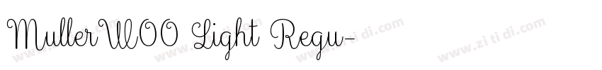 MullerW00 Light Regu字体转换